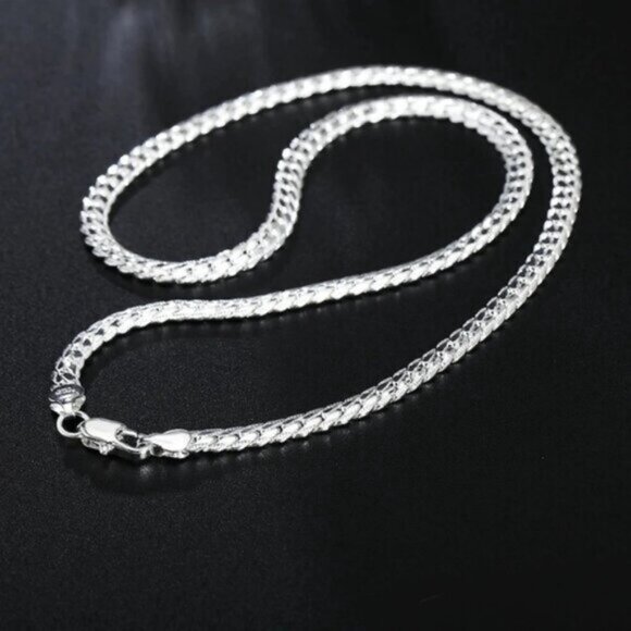 Elegant 925 Silver-Plated Adjustable Chain Necklace - Unisex - Picture 6 of 9